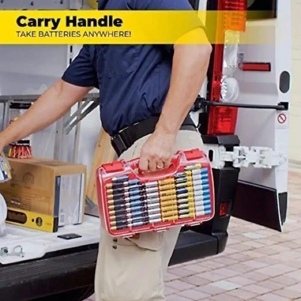 BATTERY DADDY™ 180 Battery Organizer and Storage Case with Tester